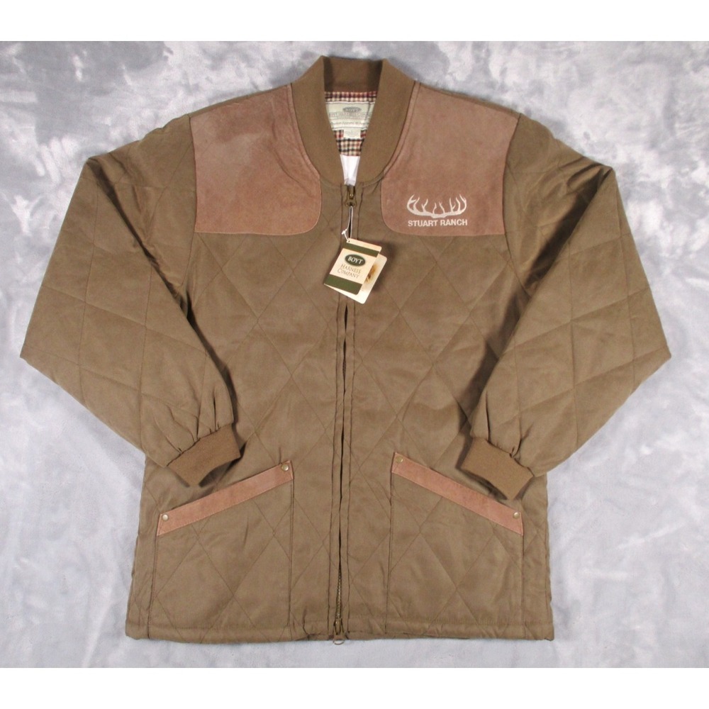 Boyt Harness Co. Quilted Field Hunting Barn Coat Embroidered Stewart Ranch L NEW